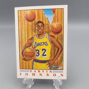 Earvin (Magic) Johnson, Lakers, Fleer 1991, 19141 Basketball Card